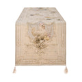Runner con Ricamo e Nappe Coco Colection 50x160 cm.