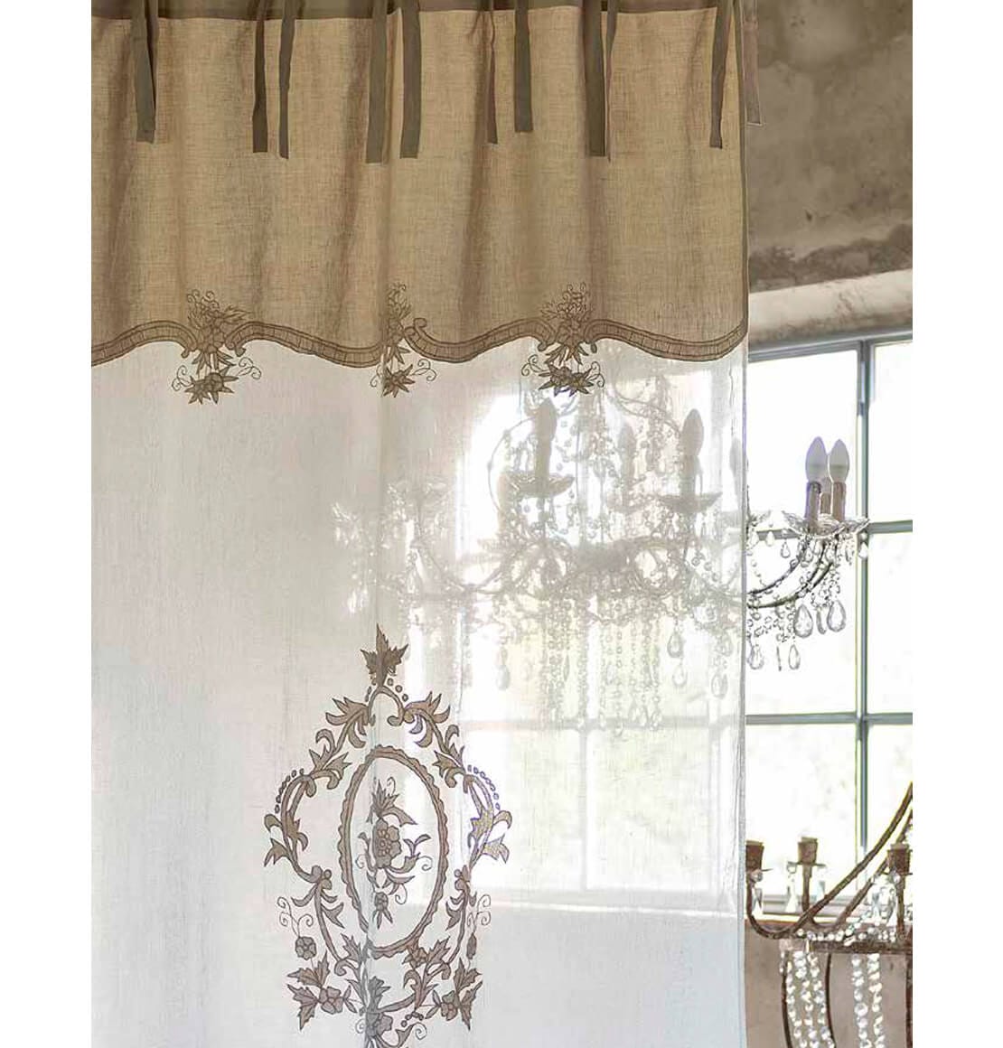 Tenda Dentelle Collection Blanc Mariclò 140x300 cm. Bicolore