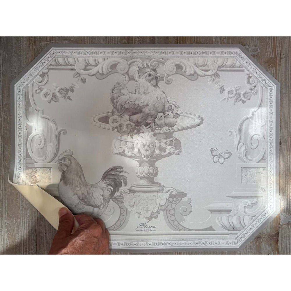 Blanc MariClò Tovaglietta in Vinile Coco' Collection Stile Provenzale 32x45 cm.