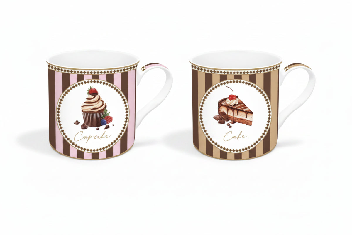 Easy Life Set 2 Mug Sweet Moments Porcellana Fine 300 ml.