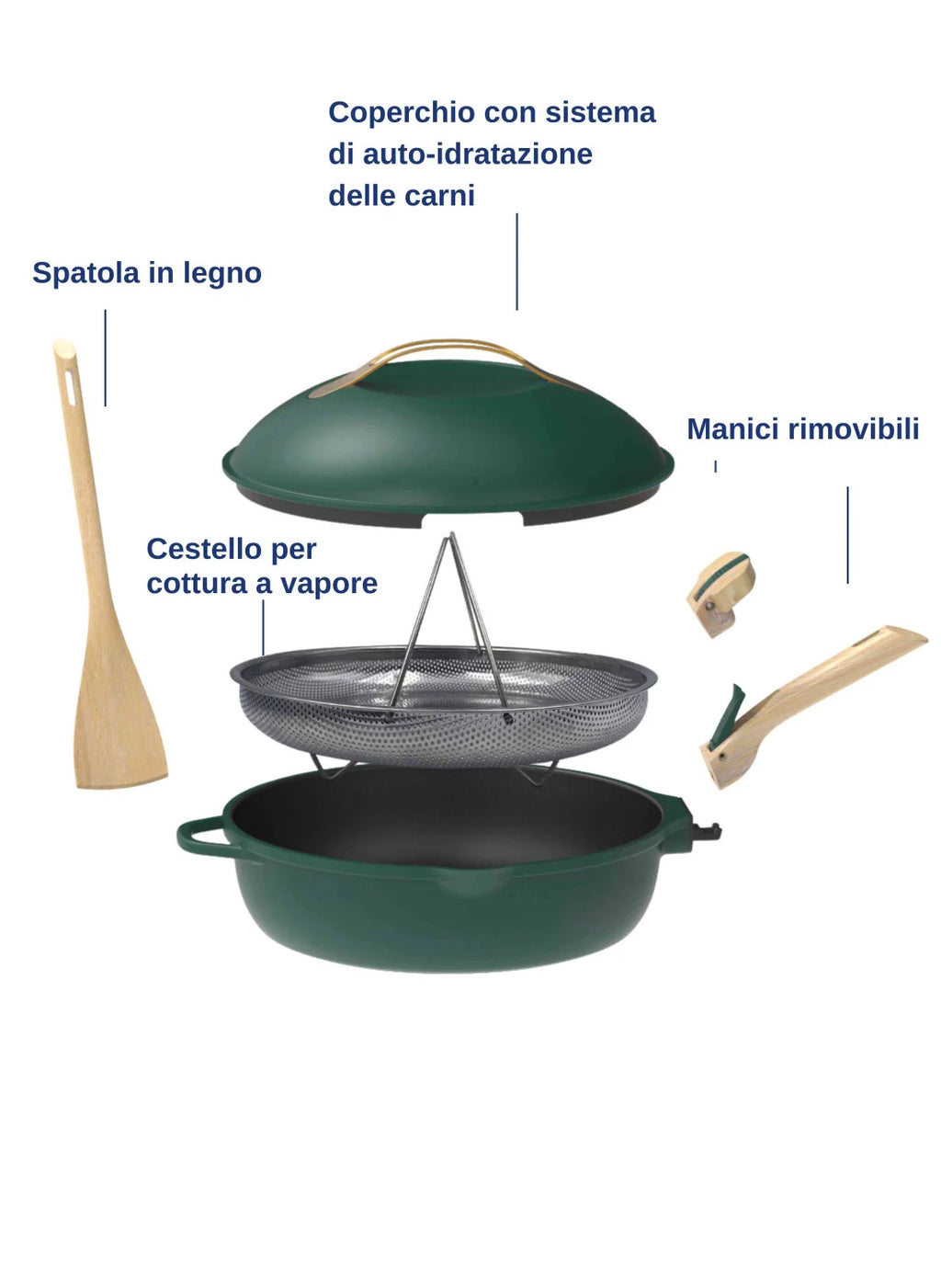 Cookut La Favolosa Padella 8 in 1 Cookut Collection Verde