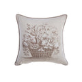 Blanc MariClò Cuscino Arredo Cesto di Frutta Baroque Collection in Cotone e Lino 45x45 cm.