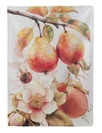 Blanc MariClò Canovaccio in Cotone Persimmon Collection Pere e Fiori 50x70 cm.