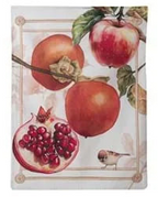 Blanc MariClò Canovaccio in Cotone Persimmon Collection Cachi Melograno e Uccellino 50x70 cm.