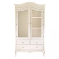Blanc MariClò Armadio Daphnis Collection in Legno con 2 Ante e Cassetti 120x210x55 cm.