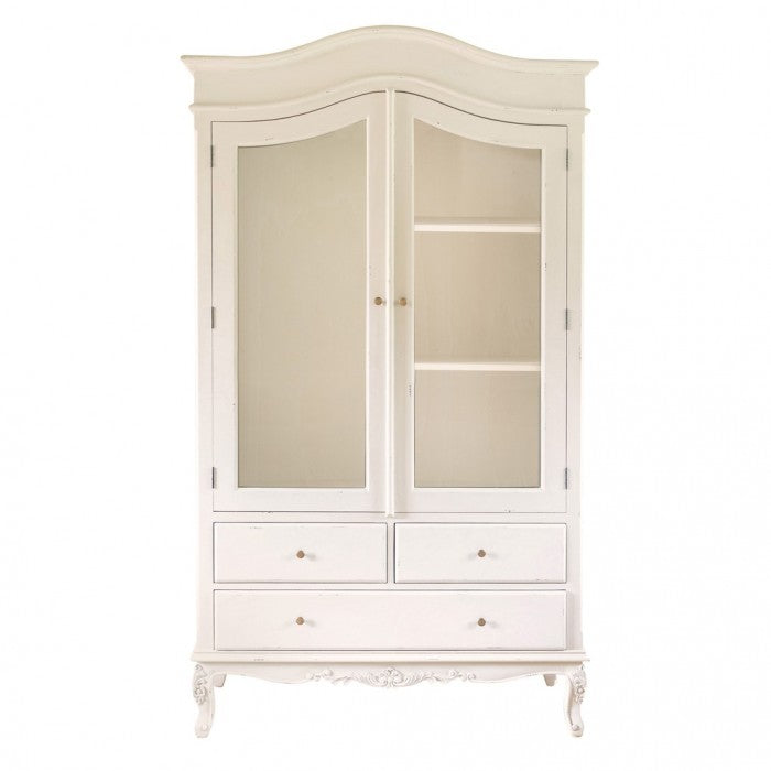 Blanc MariClò Armadio Daphnis Collection in Legno con 2 Ante e Cassetti 120x210x55 cm.