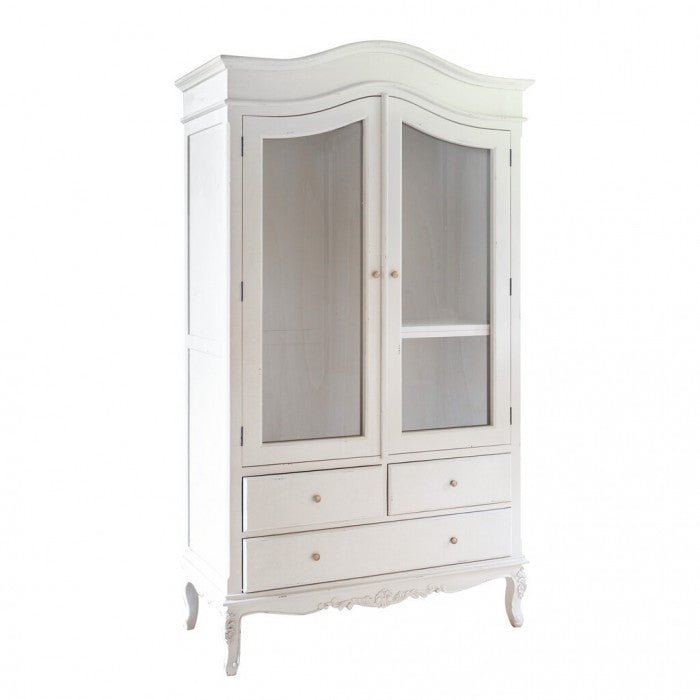 Blanc MariClò Armadio Daphnis Collection in Legno con 2 Ante e Cassetti 120x210x55 cm.