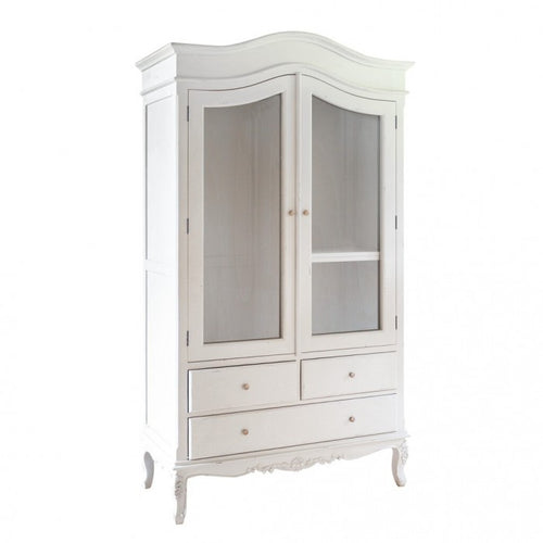 Blanc MariClò Armadio Daphnis Collection in Legno con 2 Ante e Cassetti 120x210x55 cm.
