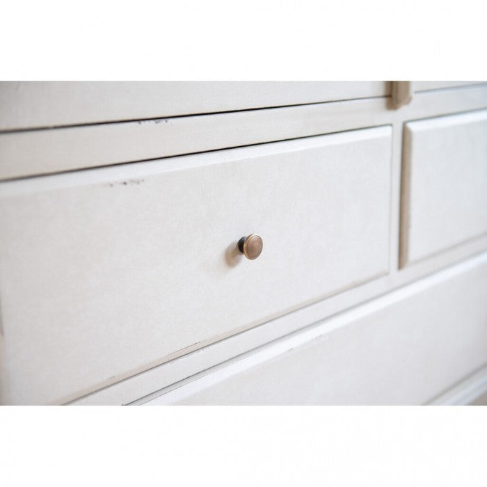 Blanc MariClò Armadio Daphnis Collection in Legno con 2 Ante e Cassetti 120x210x55 cm.