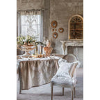 Blanc MariClò Runner Dentelle Collection in Lino e Cotone Beige 50x160 cm.