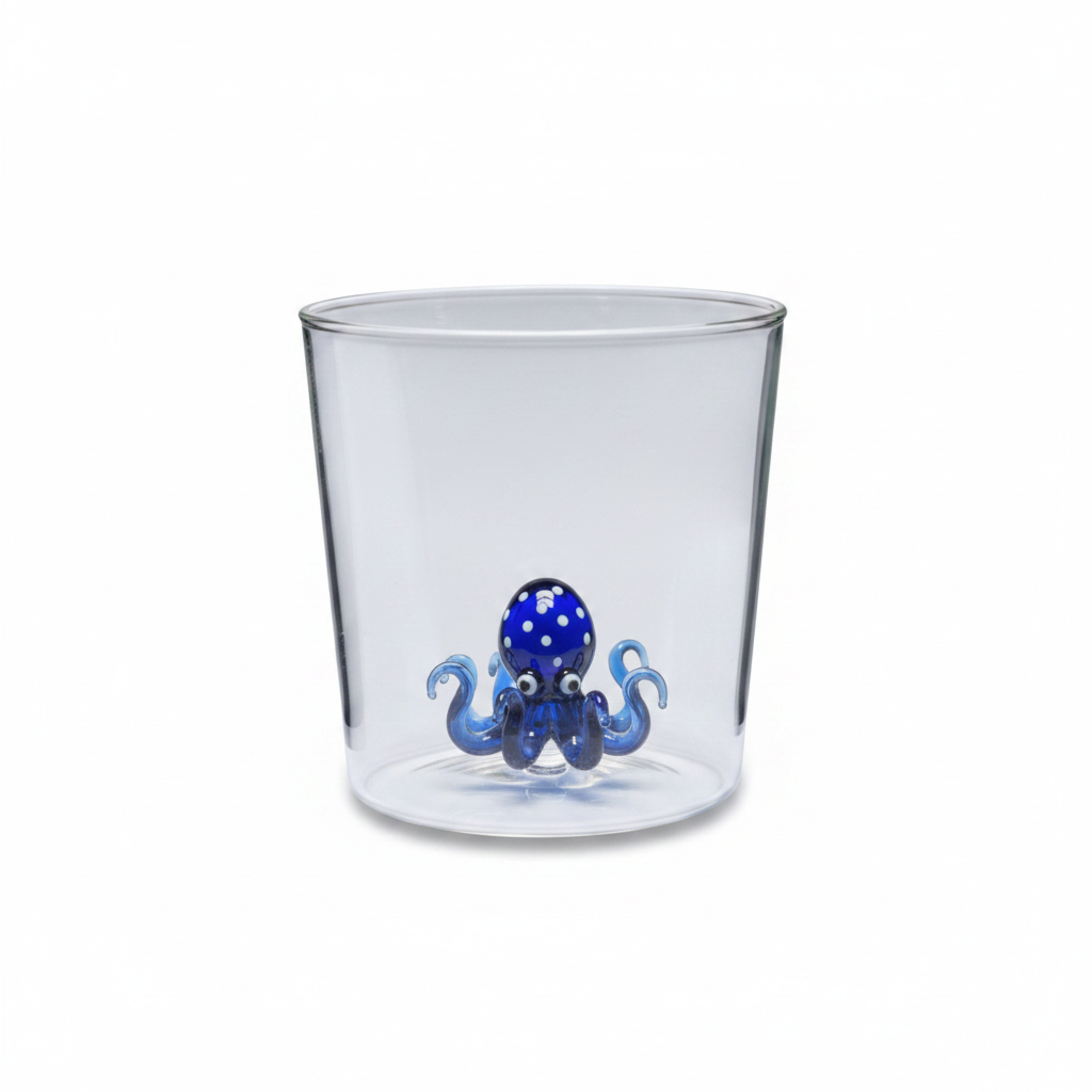 Bicchiere Polpo Blu