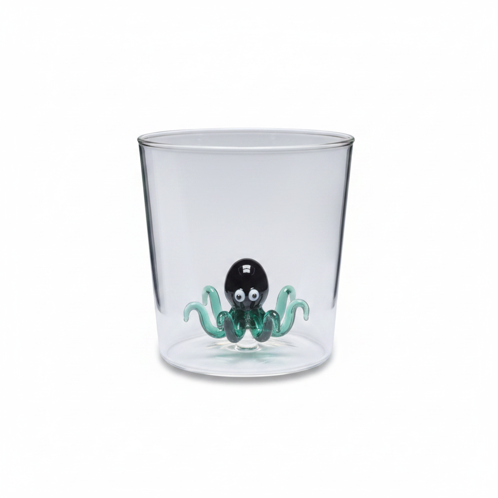 Bicchiere Polpo Teal