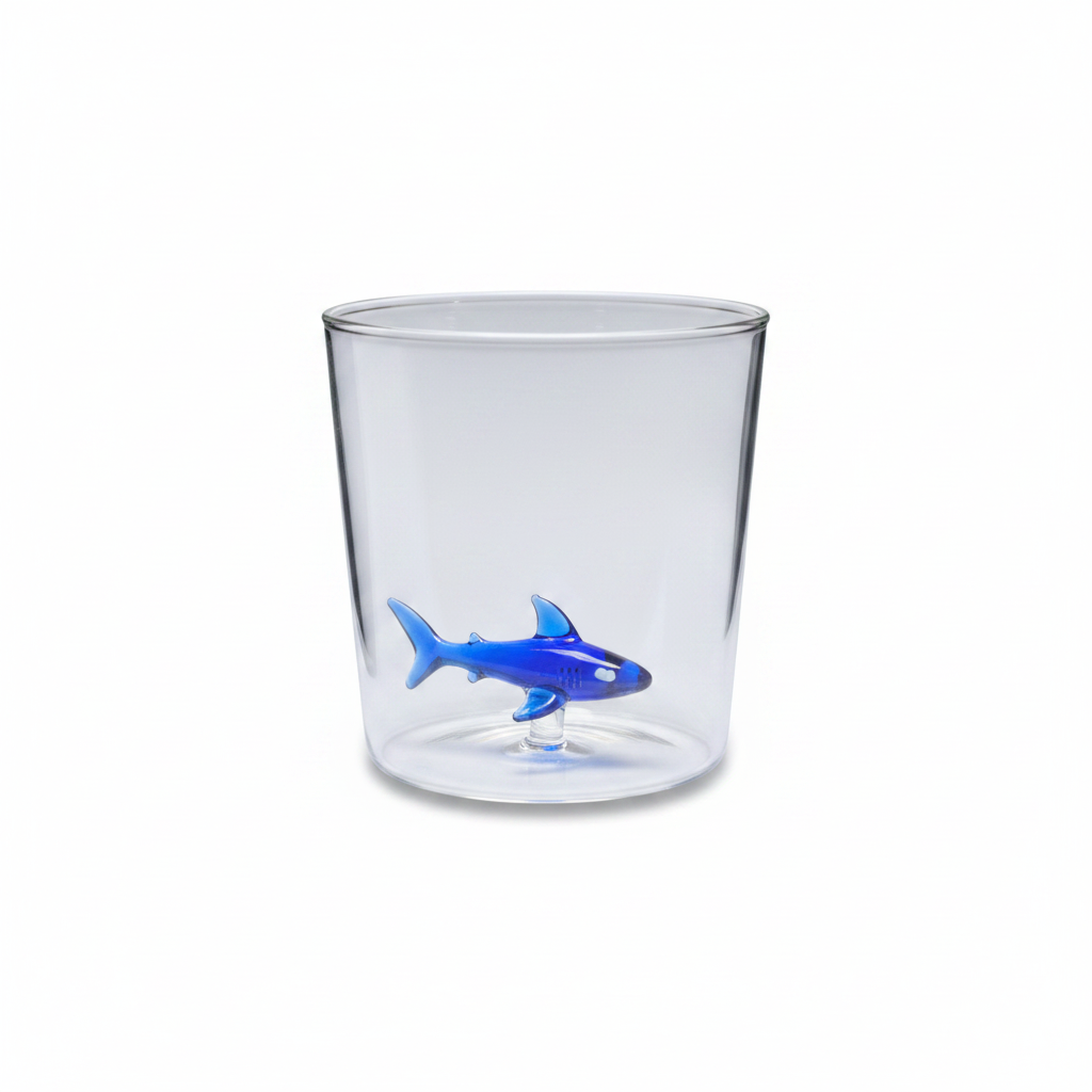 Bicchiere Squalo Blu