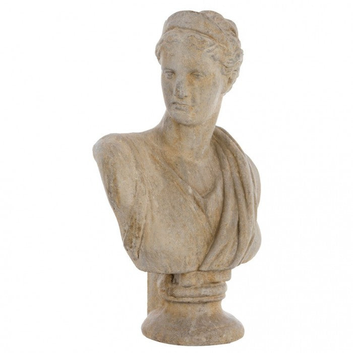 Blanc MariClò Busto Decorativo Trame Culturali Collection in Resina 33x20x50,5 cm.