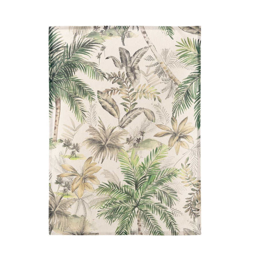 Blanc MariClò Canovaccio Tropicana Collection Assortito in Cotone con Fantasia Palme 50x70 cm.