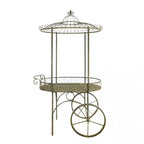 Blanc MariClò Carretto Decorativo Porta Piante Giardino Segreto Collection in Metallo 109,5x193,5x55 cm.
