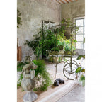 Blanc MariClò Carretto Decorativo Porta Piante Giardino Segreto Collection in Metallo 109,5x193,5x55 cm.
