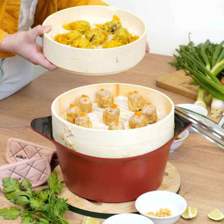 Cookut Cestello per Vapore in Bambù per Casseruola 24 cm.