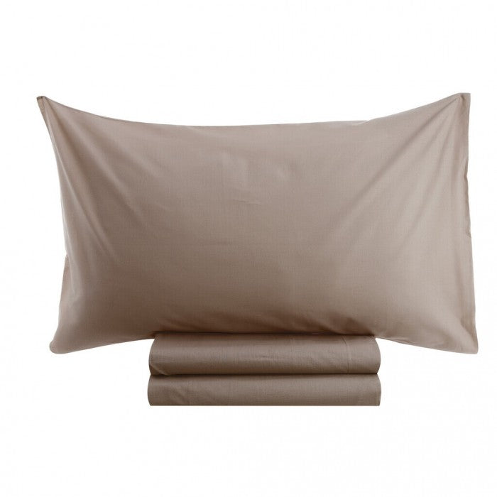Blanc MariClò Completo Letto 2 Piazze Tuscany Collection in 100% Cotone Fango 245x300 cm.