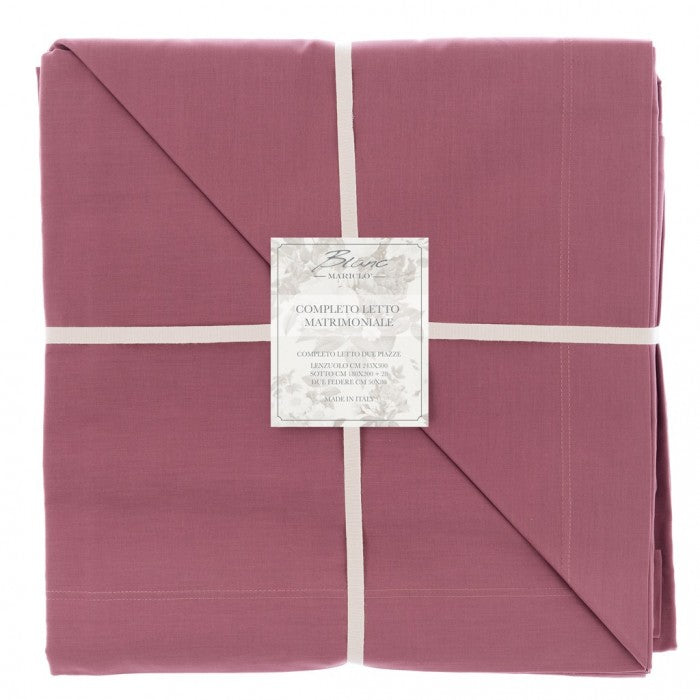 Blanc MariClò Completo Letto 2 Piazze Tuscany Collection in 100% Cotone Cipria 245x300 cm.