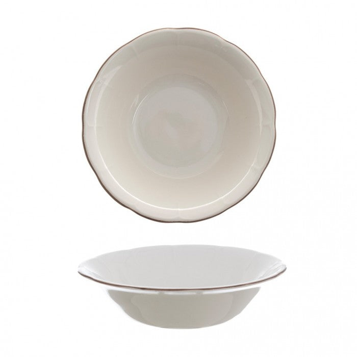 Blanc MariClò Set 6 Coppette Cereali Alcina Collection in Ceramica Bianca 16,5 cm.