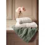 Coppia Asciugamani Sarah Collection 40x60 + 60x110 cm. Panna