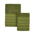 Coppia Asciugamani Sarah Collection 40x60 + 60x110 cm. Verde