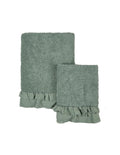 Blanc MariClò Coppia Asciugamani Nuvole di Voile Collection Verde Chiaro 40x60 + 60x110 cm.