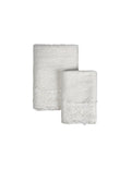 Blanc MariClò Coppia Spugna con Pizzo Merletto Collection in Cotone Panna 40x60+60x110 cm.