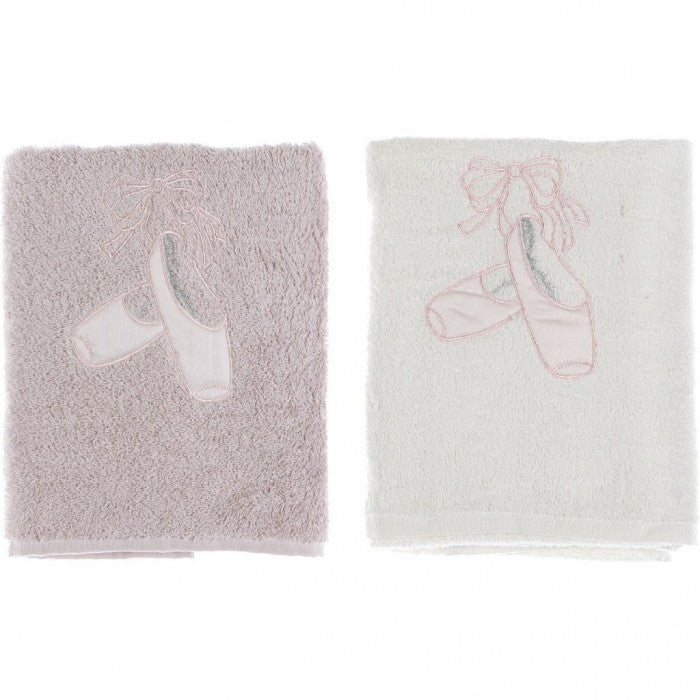 Coppia Asciugamani Ballerina Collection 30x50 + 50x80 cm.