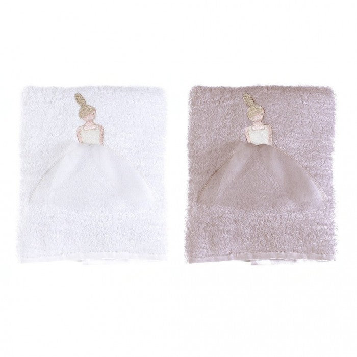 Coppia Asciugamani Ballet Romance Collection 30x50 + 50x80 cm.