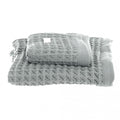Coppia Asciugamani a Nido d'Ape Sweet Waffle Collection 30x50 + 50x90 cm. Grigio Chiaro