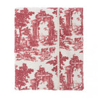 Blanc MariClò Copriletto Nido d’Ape Terra e Toile Collection Toile de Jouy Ruggine 250x250 cm.