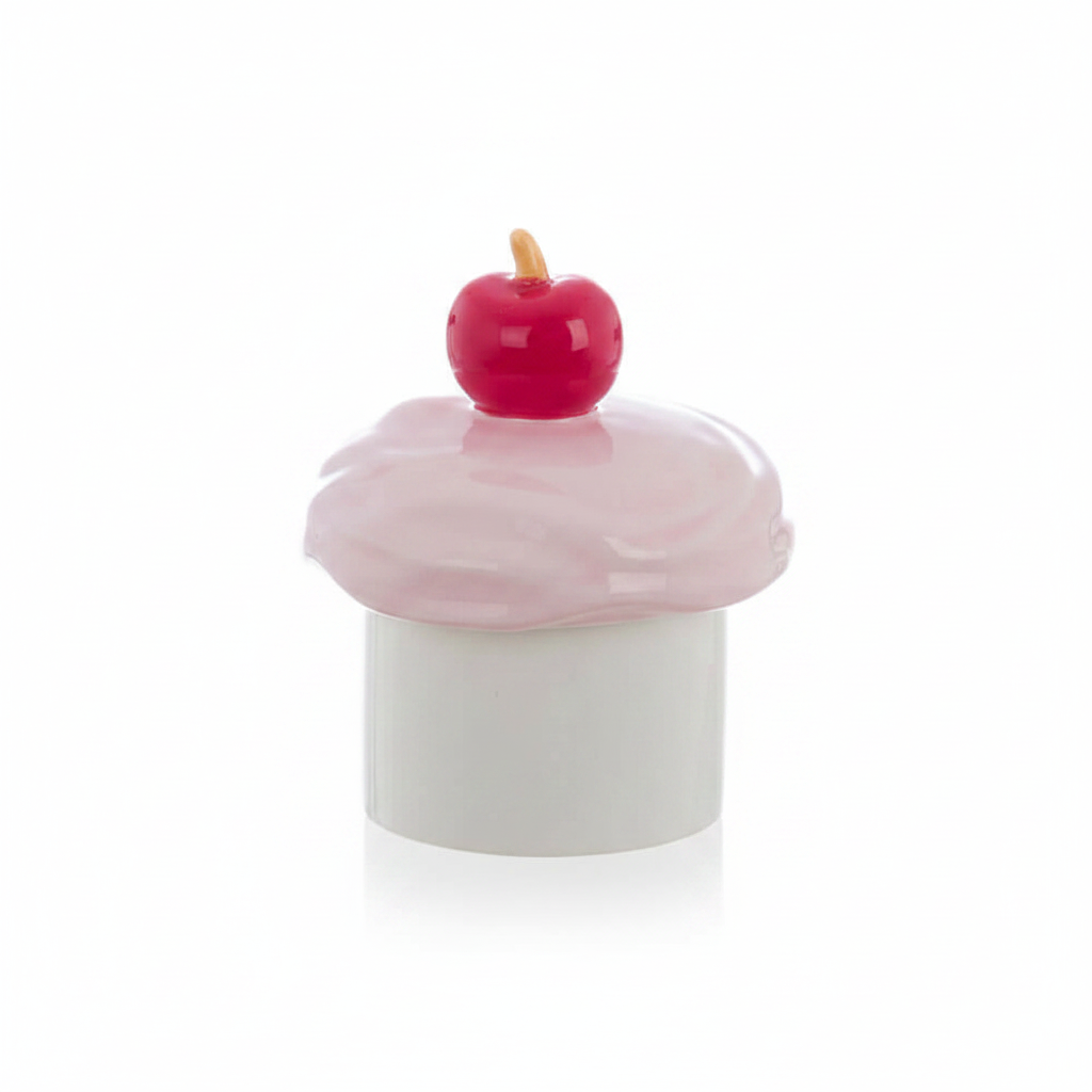 Blanc MariClò Candela Profumata Cupcake in Ceramica con Ciliegia 10x8 cm.
