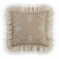 Cuscino Dentelle Ecrù/Tortora