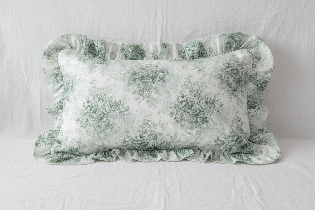 Cuscino English Rose Collection imbottito con Frill