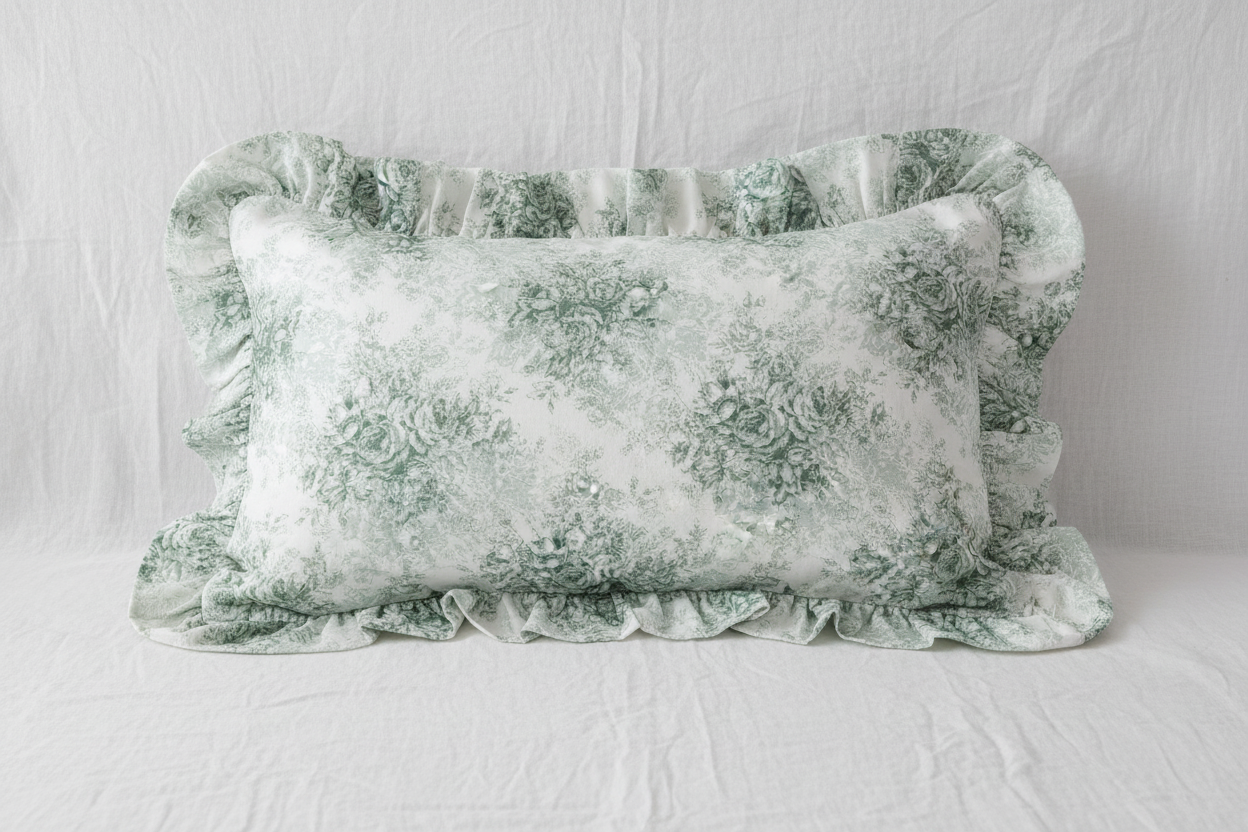 Cuscino English Rose Collection imbottito con Frill
