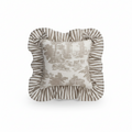 Blanc MariClò Copricuscino Sedia Toile de Jouy in Cotone con Gala 40x40+12 cm.