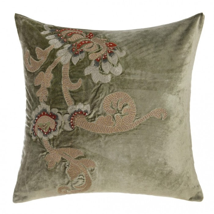 Blanc MariClò Cuscino Velluto Ricamato Velvet Collection Viscosa 45x45 cm.