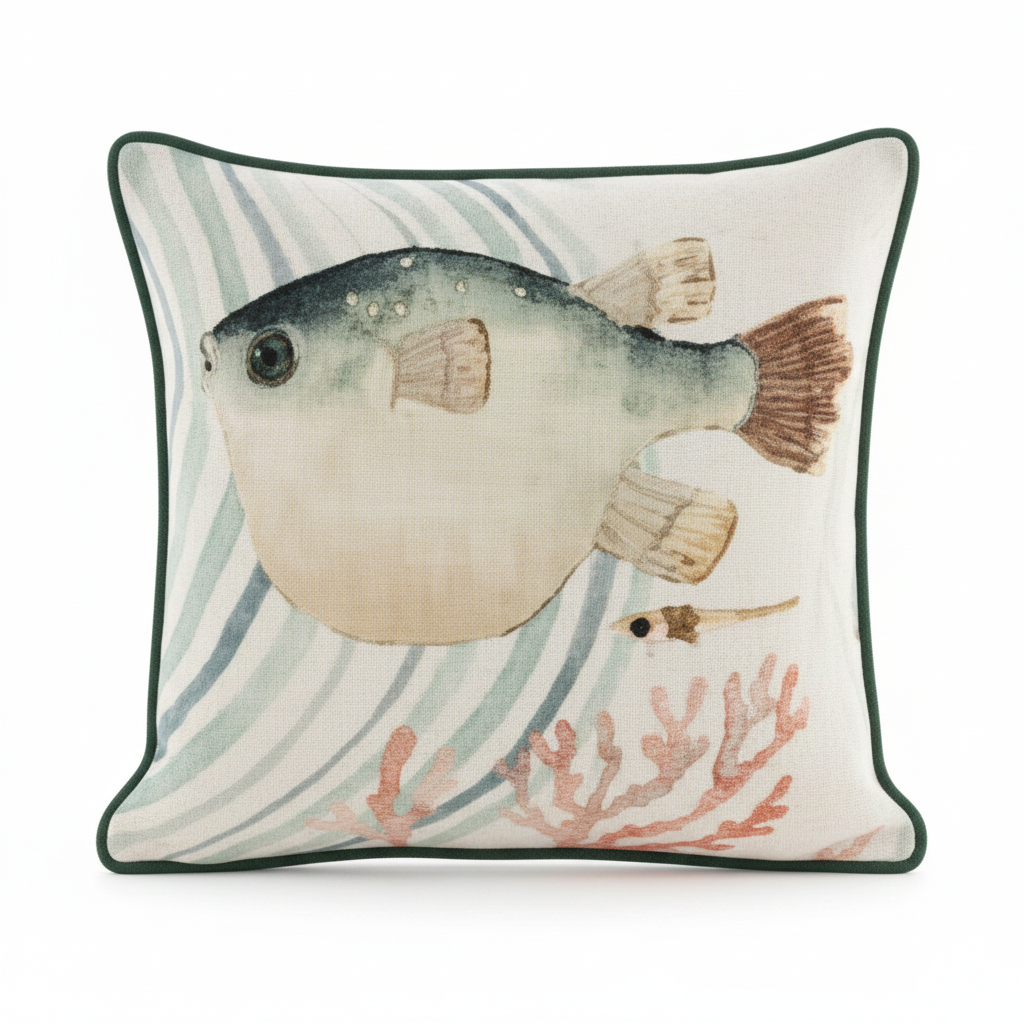 Cuscino Vista Mare Pesce A39733