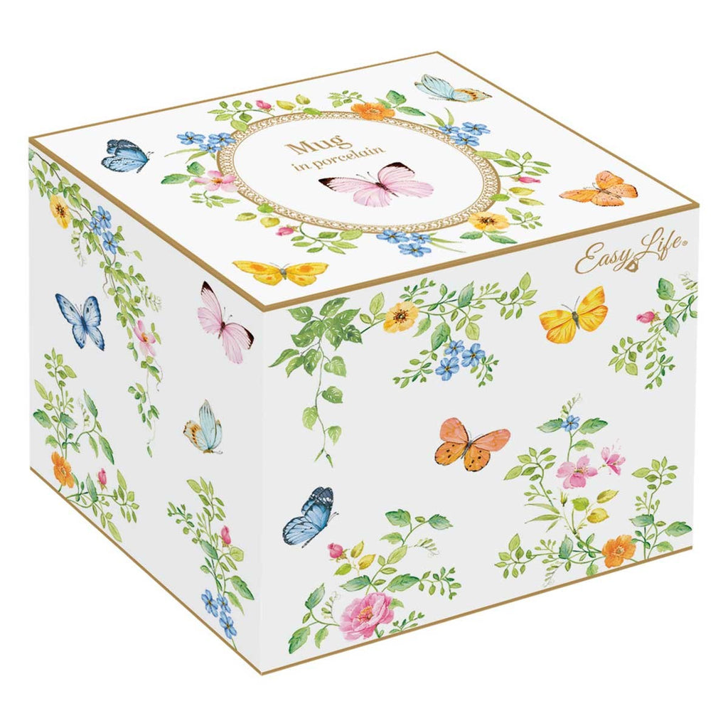 Easy Life Tazza Mug Dancing Butterflies Collection in Porcellana 350 ml.