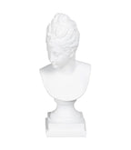 Ixia Busto Donna Decorativo in Resina Bianca 12,6x10,3x29,5 cm.