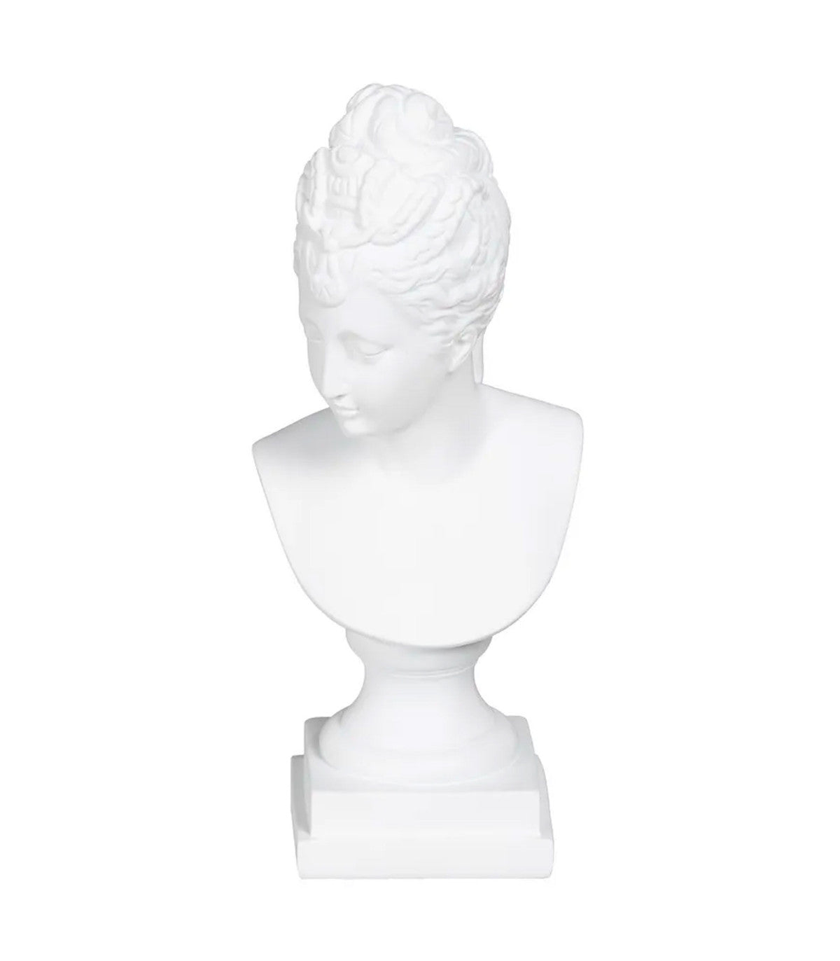 Ixia Busto Donna Decorativo in Resina Bianca 12,6x10,3x29,5 cm.