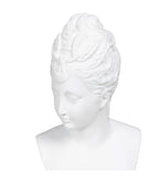 Ixia Busto Donna Decorativo in Resina Bianca 12,6x10,3x29,5 cm.