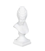 Ixia Busto Donna Decorativo in Resina Bianca 12,6x10,3x29,5 cm.