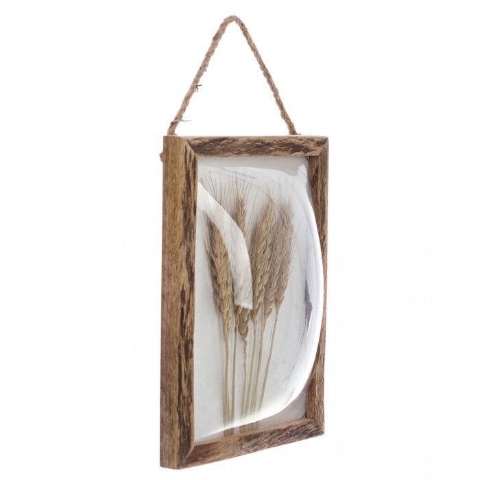 Blanc MariClò Quadro con Vetro Bombato e Fiori Secchi 35×25 cm.