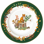 Easy Life Set 4 Piatti Dessert Forest Dream in Porcellana 19 cm.