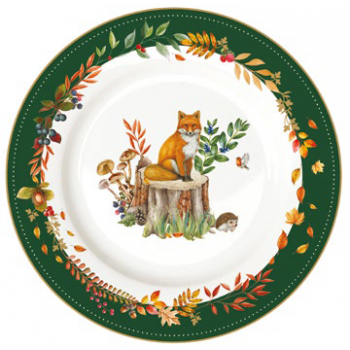 Easy Life Set 4 Piatti Dessert Forest Dream in Porcellana 19 cm.