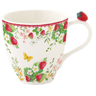 Tazza Mug in Porcellana Jardin de Fraises Collection 350 ml.