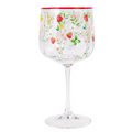 Set 2 Calici Decorati in Vetro Jardin de Fraises Collection 450 ml.